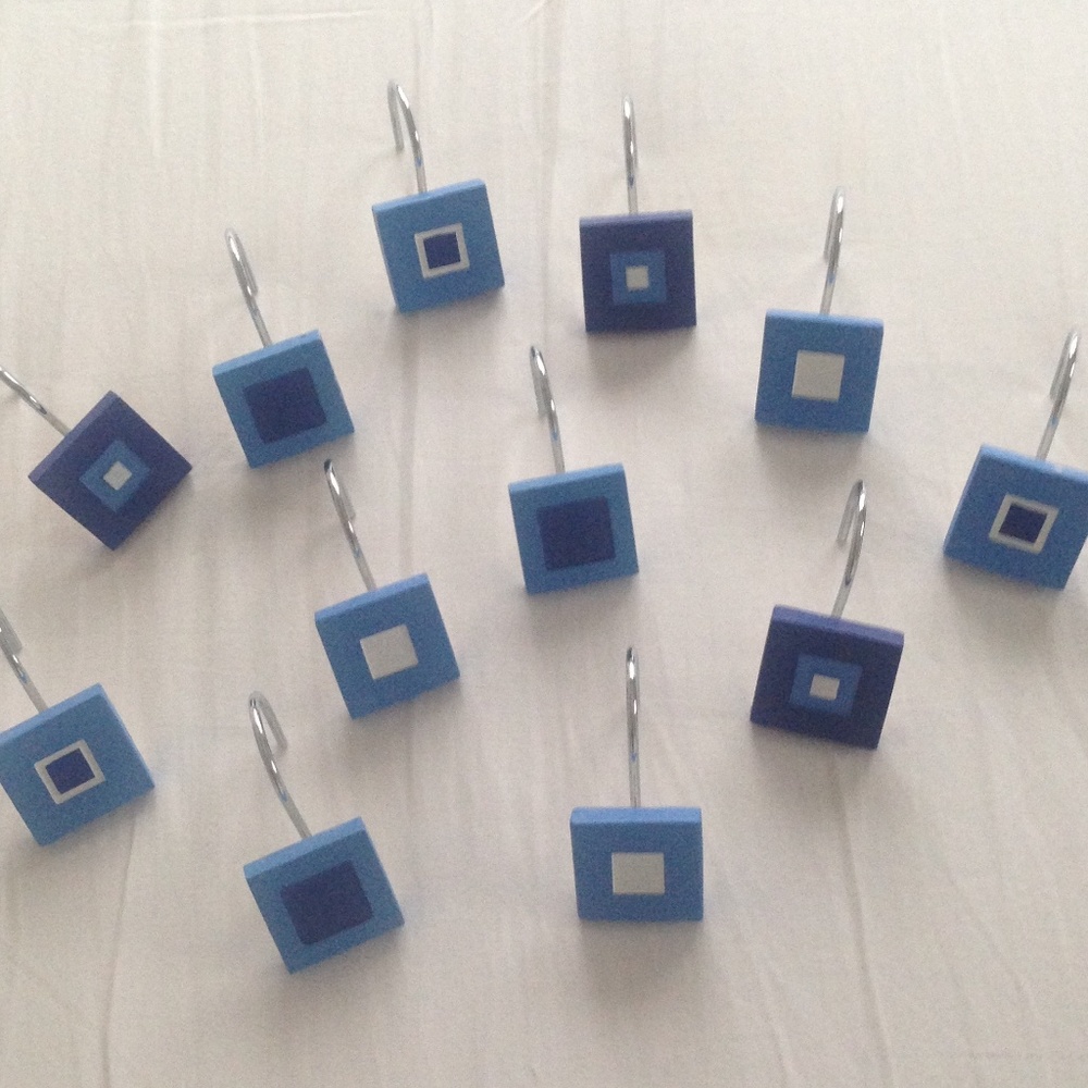 Shower curtain hooks